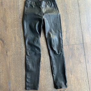 jBrand size XS Black Leather Midrise pants